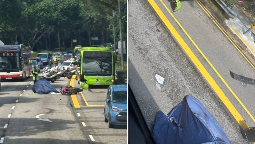Motorcyclist, 19, dies in accident with lorry, bus on Lentor Ave; lorry driver assisting police with probe