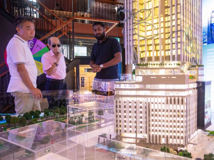 Visitors at the sales gallery of Quayside JBCC, a development located in Johor Bahru City Centre on May 15, 2024. Visitors at the sales gallery of Quayside JBCC, a development located in Johor Bahru City Centre on May 15, 2024.