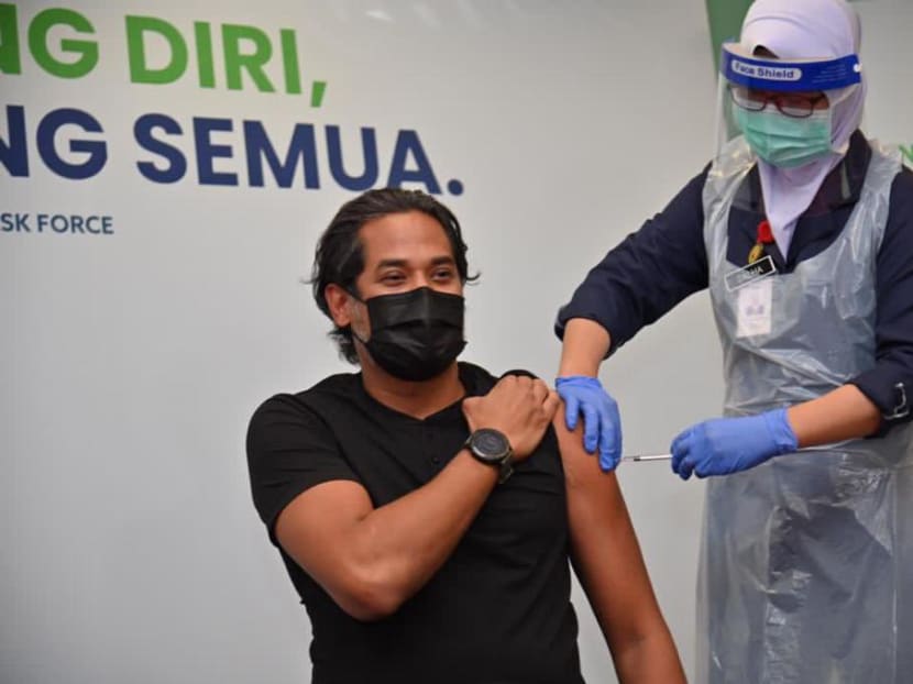 Following his inoculation, Mr Khairy announced in Mandarin that the vaccine was safe, as were others approved for use in Malaysia.