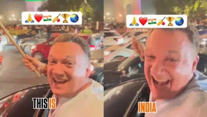 இந்தியாவின் கிரிக்கெட் வெற்றியைக் கொண்டாடிய பிரிட்டிஷ் ஆடவர்