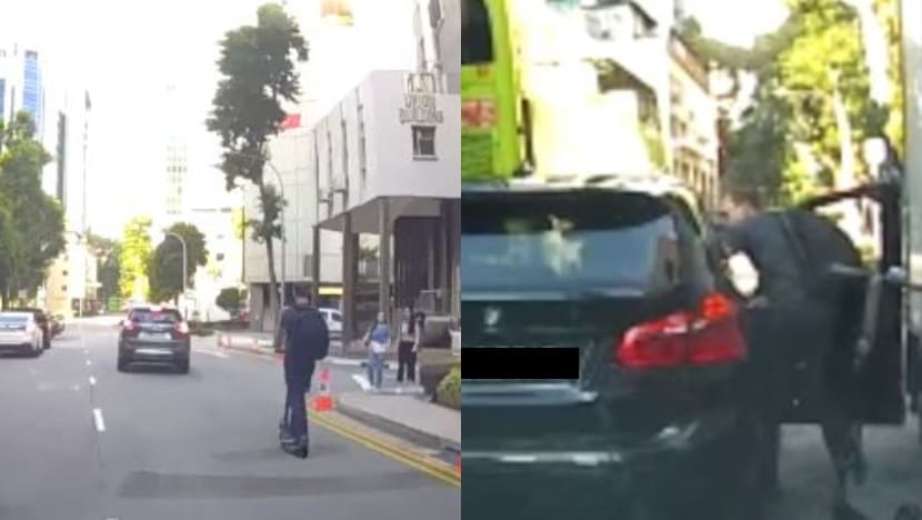 PMD rider, driver arrested after altercation on road in Tanjong Pagar