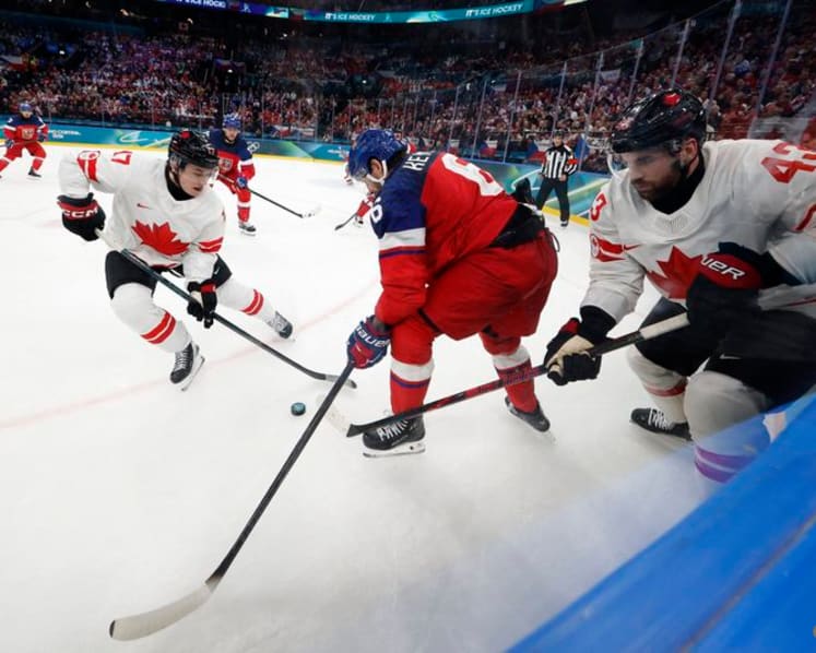Ice hockey-Teen Celebrini makes early statement as Canada open campaign with emphatic win