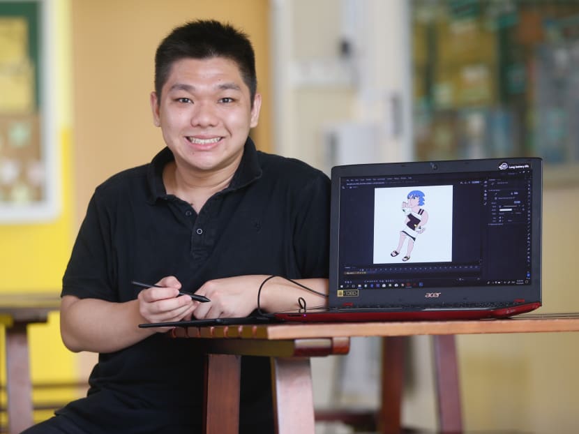 Mr Lim Han Ming is the recipient of the TODAY Enable Fund, which has helped to defray his illustration course fees at MAGES Institute of Excellence.