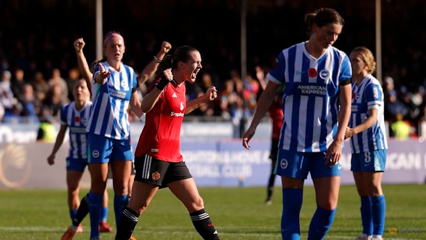 Man United edge Brighton 3-2 to keep WSL title challenge on course