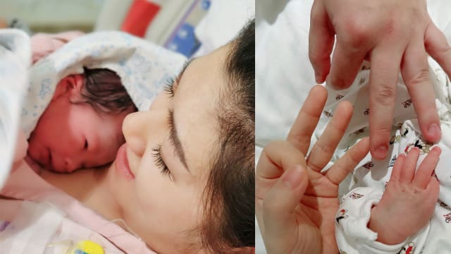 “小腰果来了”　Selina平安产子，儿子因肺积水住几天保温箱！