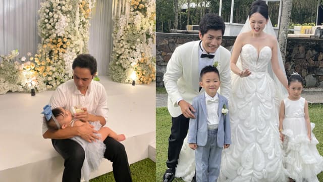 儿子当陈乔恩婚礼帅气花童　明道：我忙着喂奶
