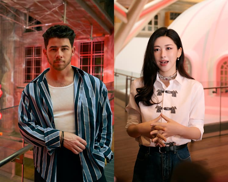 'Shiok sia': Celebrities Nick Jonas and Zhu Zhu attend Singapore Art Week 2026 opening and dive into art