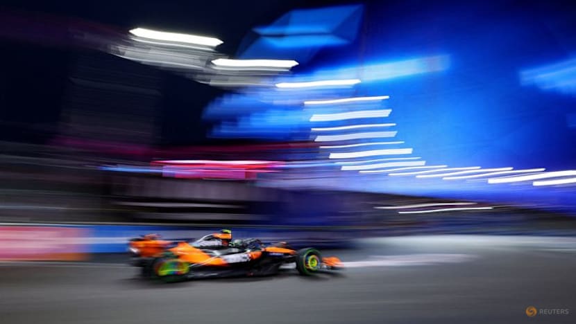 F1 leader Norris on pole in wet Las Vegas with Piastri fifth