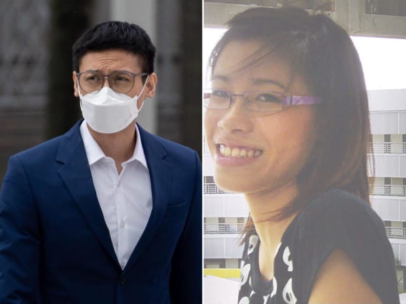 Ahmad Danial Mohamed Rafa'ee (left) arriving at the State Courts on July 6, 2022. He faces six charges over the death of Felicia Teo Wei Ling (right) in 2007.