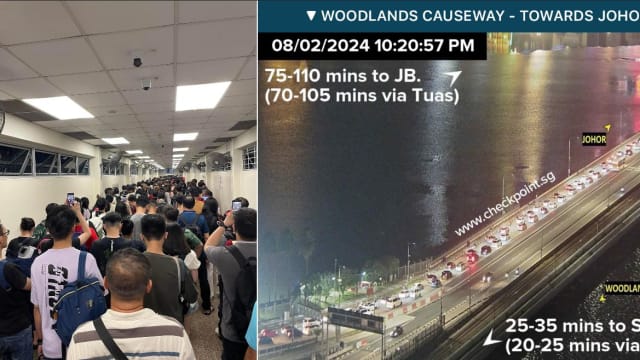 在新工作越堤族提早返乡过年 我国关卡下午起现车龙