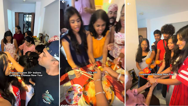 印裔30多人大家庭同庆农历新年  网民：气氛太好！ 