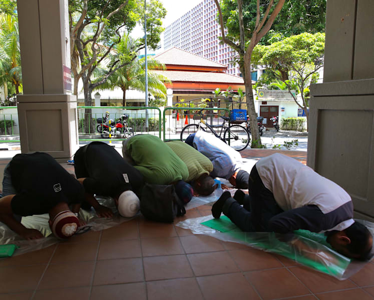 Covid-19: Mosques closed for disinfection, so some Muslims improvise while others go elsewhere to pray