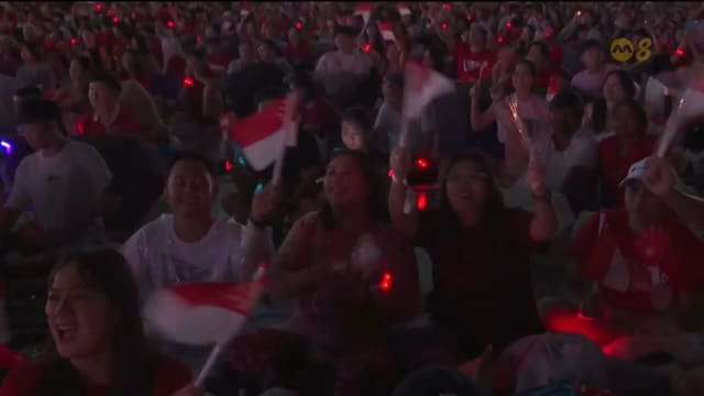 职总在滨海湾中央岬举行国庆庆祝会 吸引数千人参与