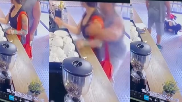 泰国健身房调情失败 肌肉男老羞成怒狠摔女同胞