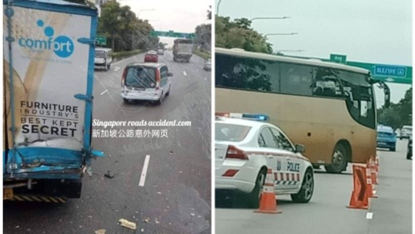 Hearse carrying coffin among 4 vehicles involved in accident on CTE; 3 taken to hospital