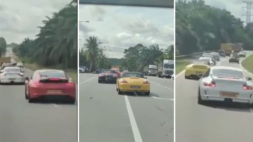 Johor police on the hunt for drivers of Singapore-registered luxury cars filmed ‘overtaking dangerously’ on highway