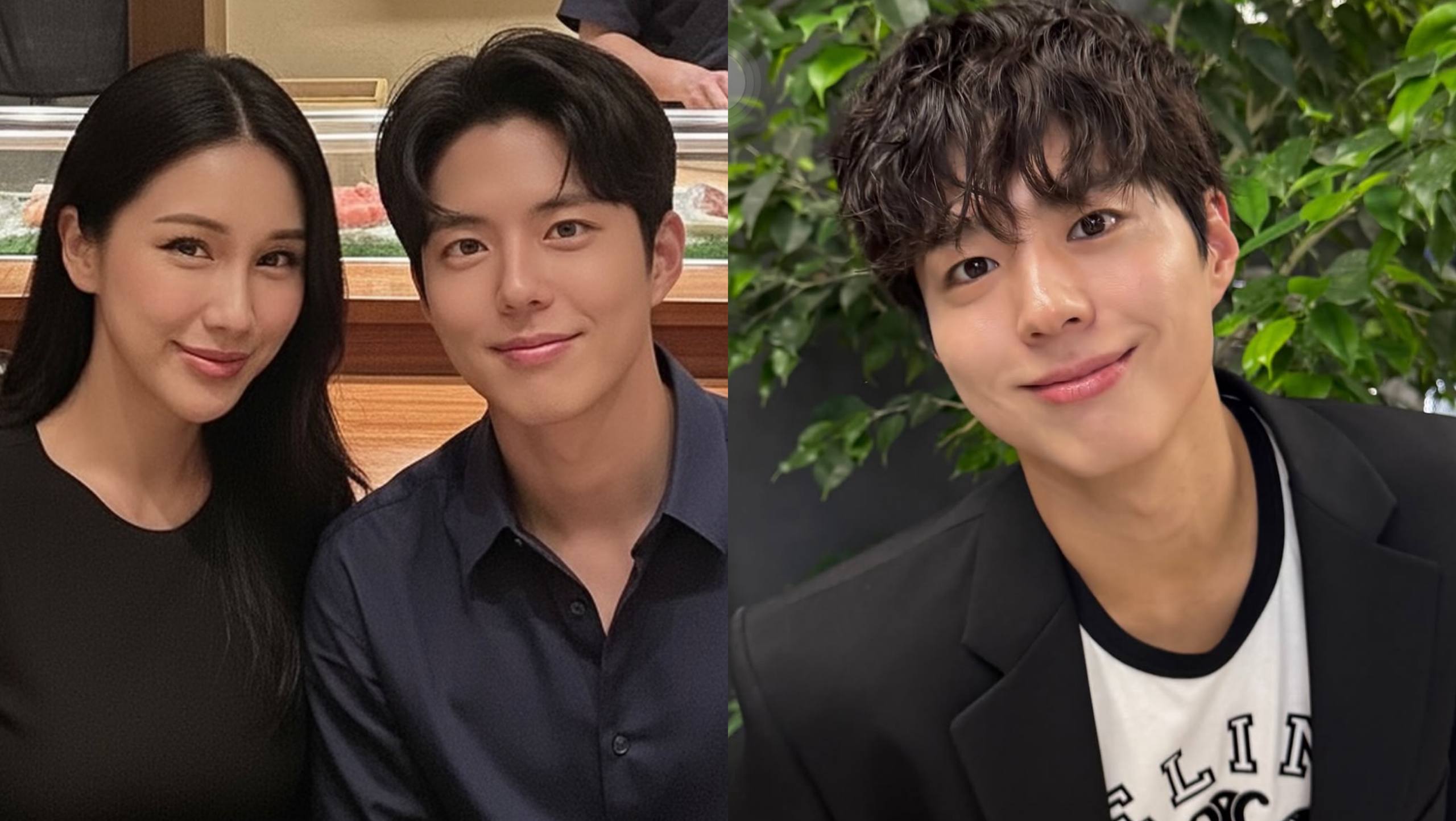 A side-by-side comparison of the AI man and Park Bo-gum