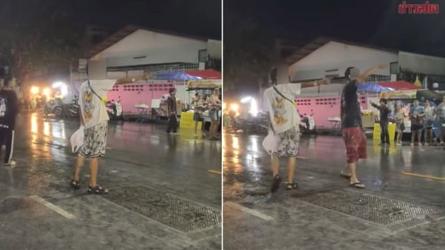 泼水节疑两帮人发生冲突  泰国青年持枪威胁被逮