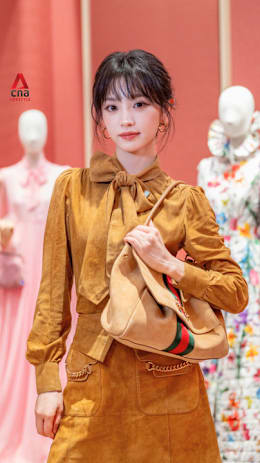 Pursuit Of Jade’s Tian Xiwei at Gucci event in Singapore