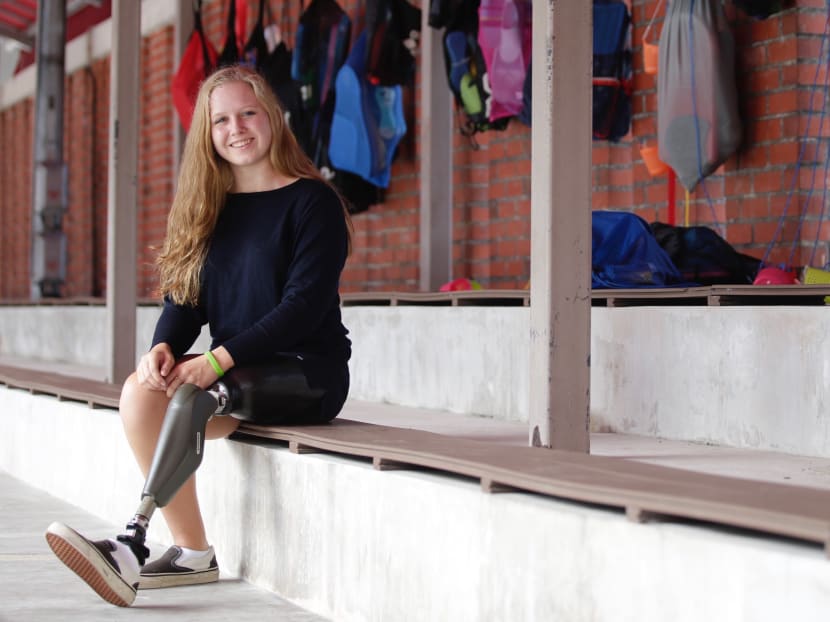 Emma Oldager, 16, was only nine when she was first diagnosed with cancer and told her left leg would be amputated. Emma Oldager, 16, was only nine when she was first diagnosed with cancer and told her left leg would be amputated.