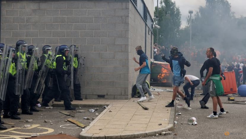 Man jailed for 9 years for setting fire to asylum seekers' hotel in UK anti-Muslim riots Man jailed for 9 years for setting fire to asylum seekers' hotel in UK anti-Muslim riots