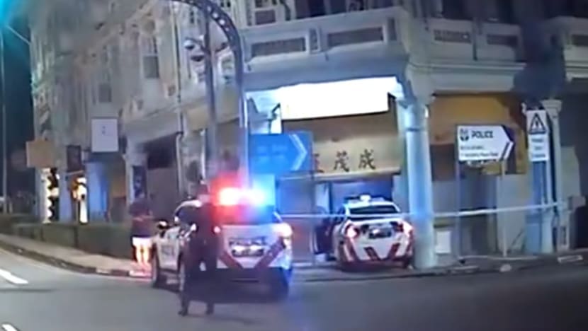 Man arrested after his car collides with police vehicle, causing it to crash into shophouse entrance Man arrested after his car collides with police vehicle, causing it to crash into shophouse entrance