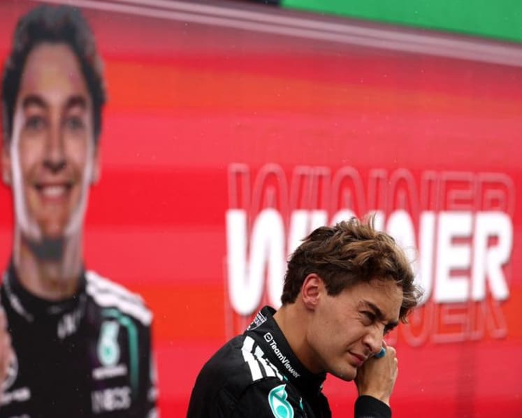 Russell celebrates morale-boosting Dutch GP sprint win