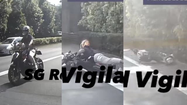 在亚逸拉惹快速公路打滑 摩托车骑士送院治疗
