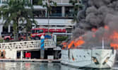Kapal layar mewah terbakar di ONE15 Marina Sentosa Cove