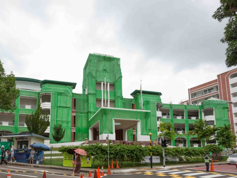 Anglo-Chinese School (Primary) on Barker Road undergoing some refurbishing works in a photo taken on Feb 9, 2023. Anglo-Chinese School (Primary) on Barker Road undergoing some refurbishing works in a photo taken on Feb 9, 2023.