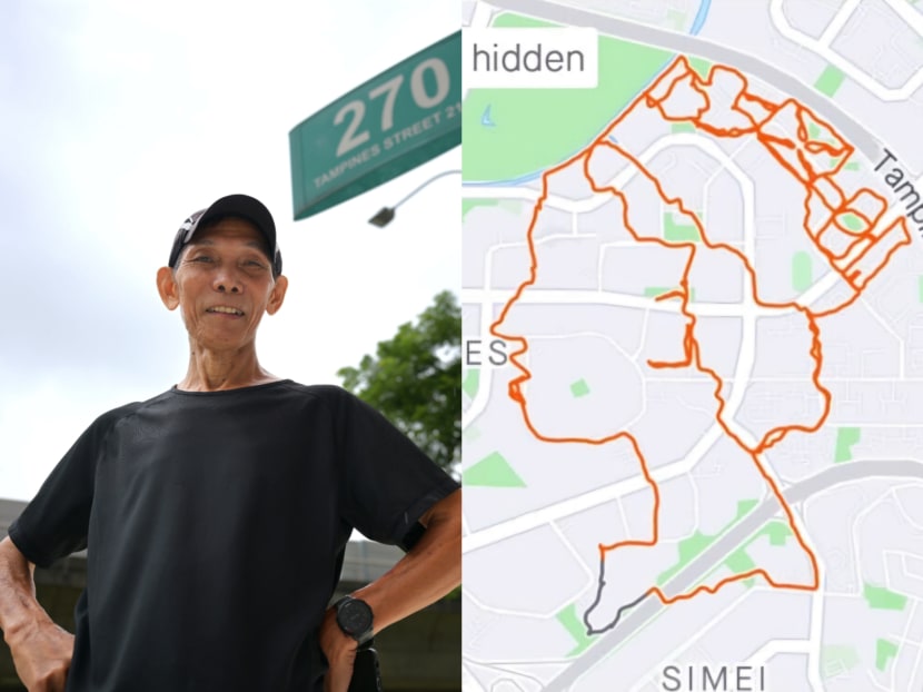 This 'Strava artist' draws using his run route, with the streets of Tampines his canvas