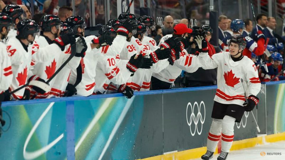 Ice hockey-Teen Celebrini makes early statement as Canada open campaign with emphatic win