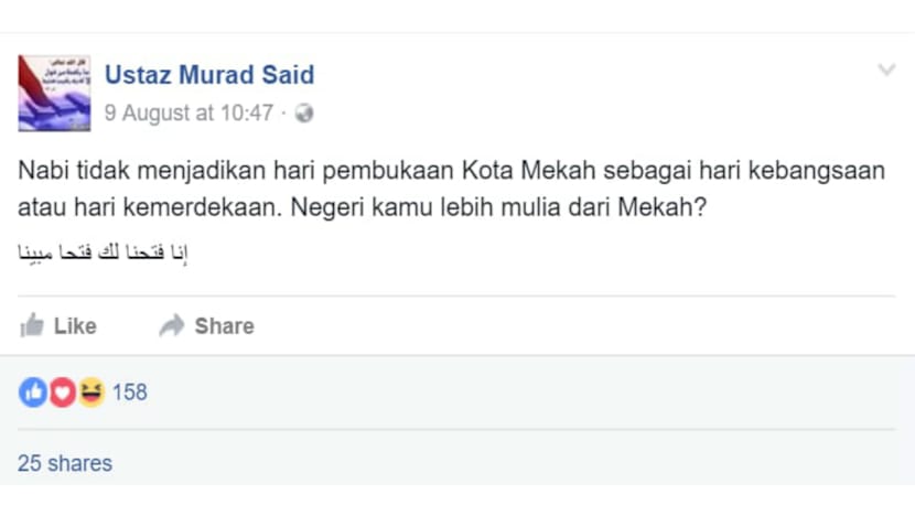 Former ustaz was spreading extremist ideas on Facebook