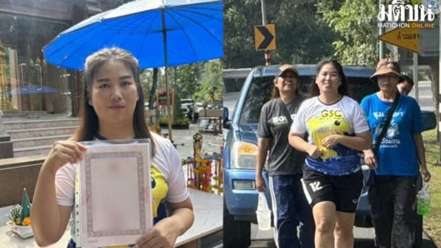 神社许愿顺利离婚  泰国女子长跑20公里还愿