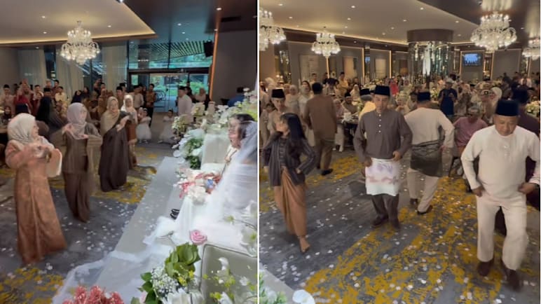 Video keluarga besar 'sporting' menari 'Jodoh Lebaran' di majlis persandingan tarik perhatian Aisha Retno