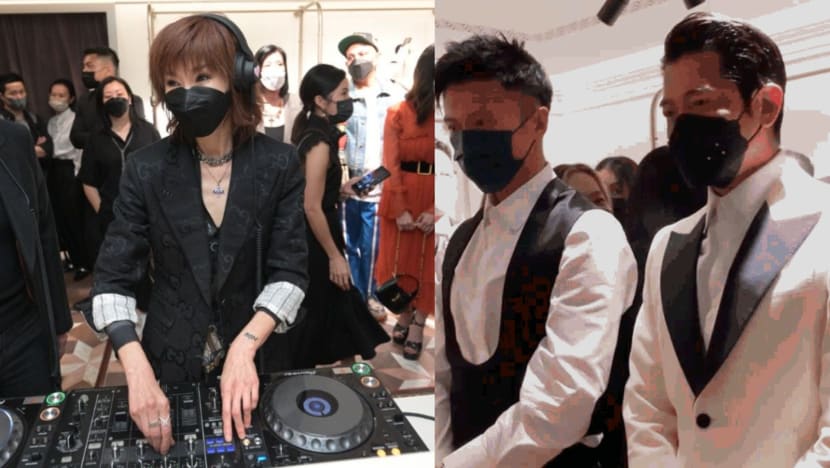 Maggie Cheung Makes Rare Public Appearance As Guest DJ For An Event In HK; Aaron Kwok And Nicholas Tse Groove From The Sidelines