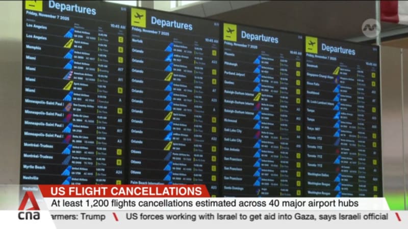 More than 1,000 flights cancelled amid longest government shutdown in US history