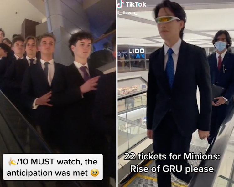 #trending: Teens in Singapore suit up to watch new Minions movie in recent 'Gentleminions' trend
