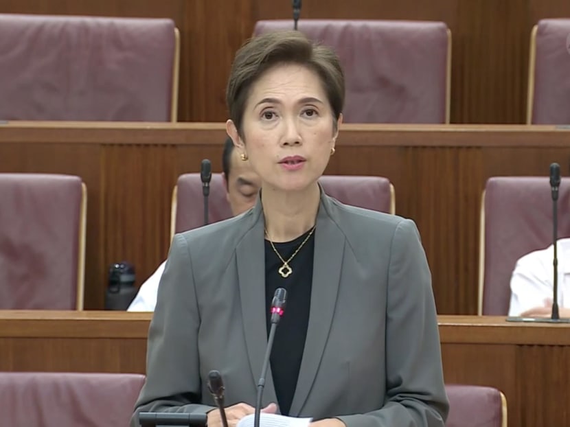 Second Minister for Home Affairs Josephine Teo speaking in Parliament on April 2, 2024.