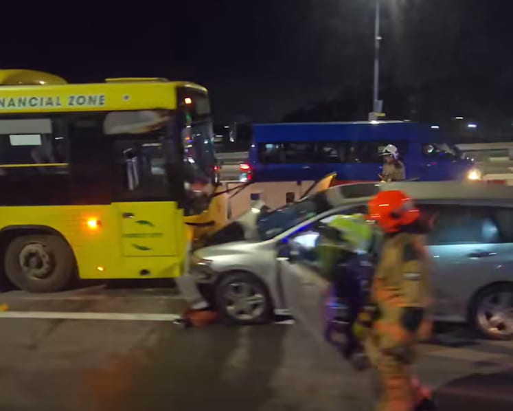 ICA to conduct safety review after Woodlands Checkpoint traffic accident; contraflow started before barriers put in place 
