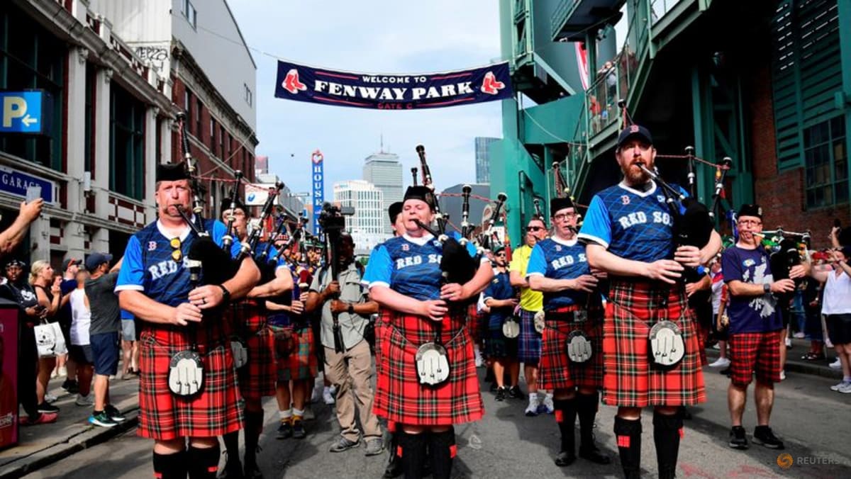 Scotland's Tartan Army switches sports for a day in Boston