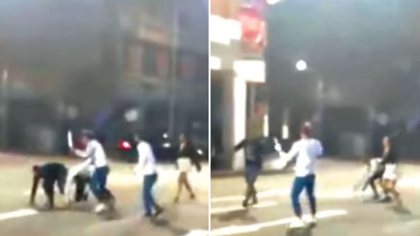 People filmed fighting in middle of road at night, police investigating