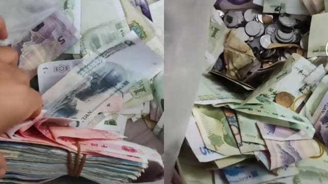 女子买菜老板送了一袋钱 原来老板误把钱袋当菜袋