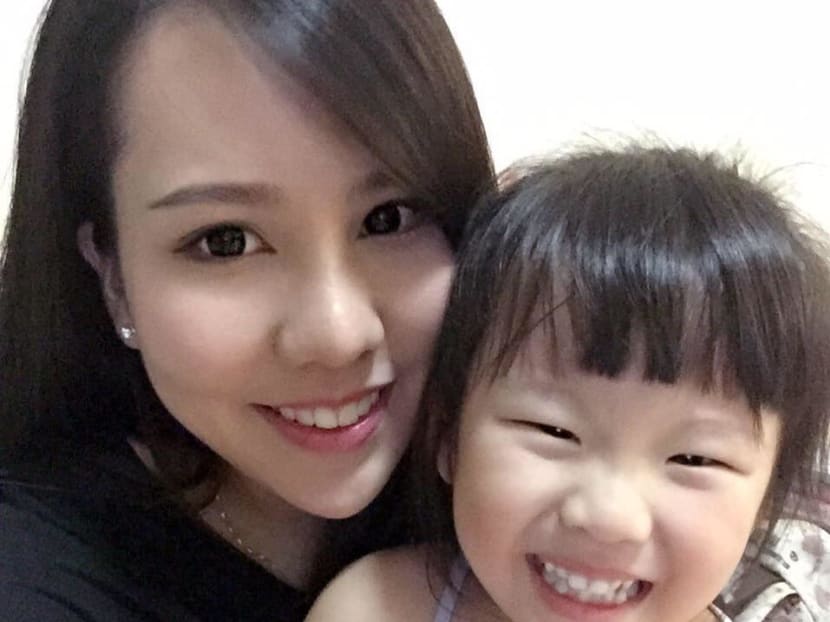 Ms Jacelyn Wong received a phone call from the hospital that her four-year-old daughter (in picture) was in hospital after a car hit her on Monday (Oct 9). Photo: Jacelyn Wong/Facebook