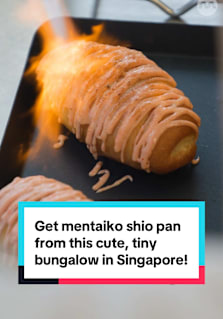 Have you been to one of the smallest bungalows in Singapore? This lil house is now a shio pan bakery run by two siblings who churn out trays of buttery, fragrant buns in three flavours: Original, Truffle and MENTAIKO! #8dayseatwhat #shiopan #homebasedbusiness #tiktoksg 