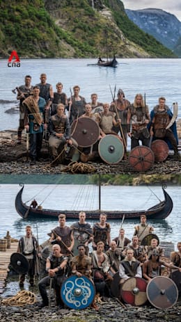 Norway football team poses as Vikings ahead of World Cup