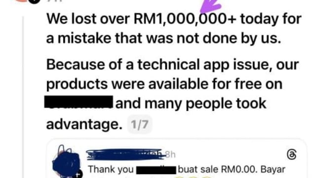 误标“免费”引发抢购潮 马国商家24小时亏逾31万新元