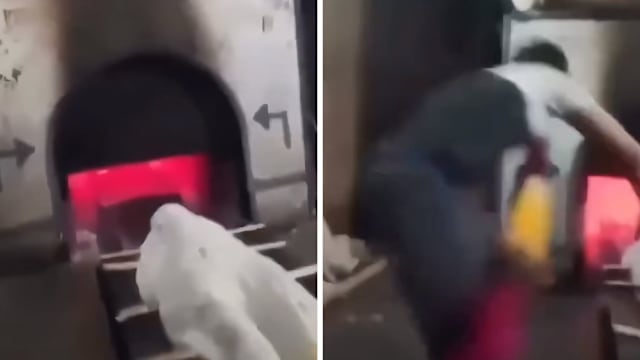 无法接受祖母去世 印度男子抱遗体一起进火化炉