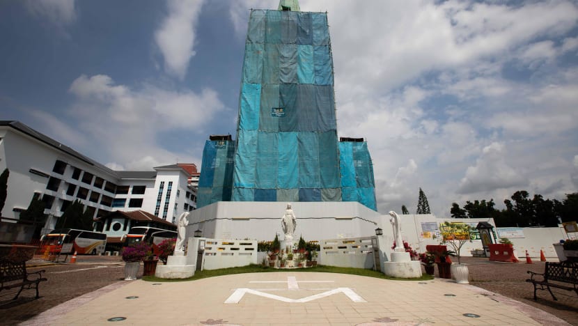 Man to be charged over defiled statue in courtyard of Hougang church