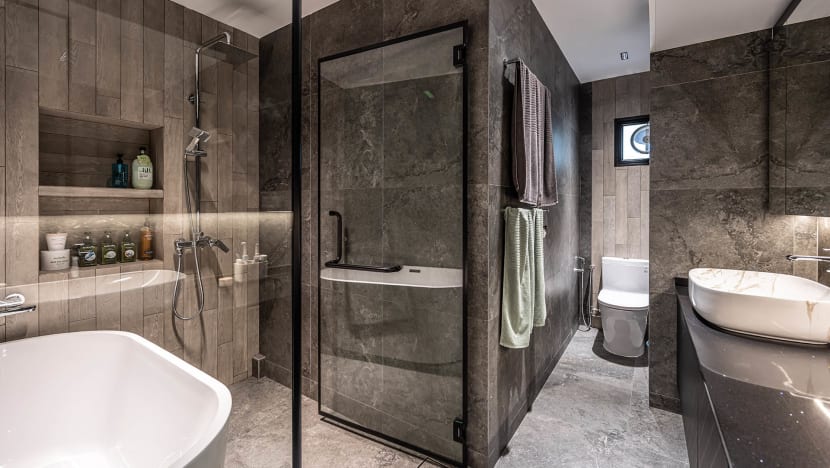 After a S$160,000 reno, maisonette now has a bathroom worthy of a 5-star hotel, swing and a huge walk-in wardrobe